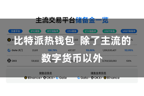 比特派热钱包  除了主流的数字货币以外